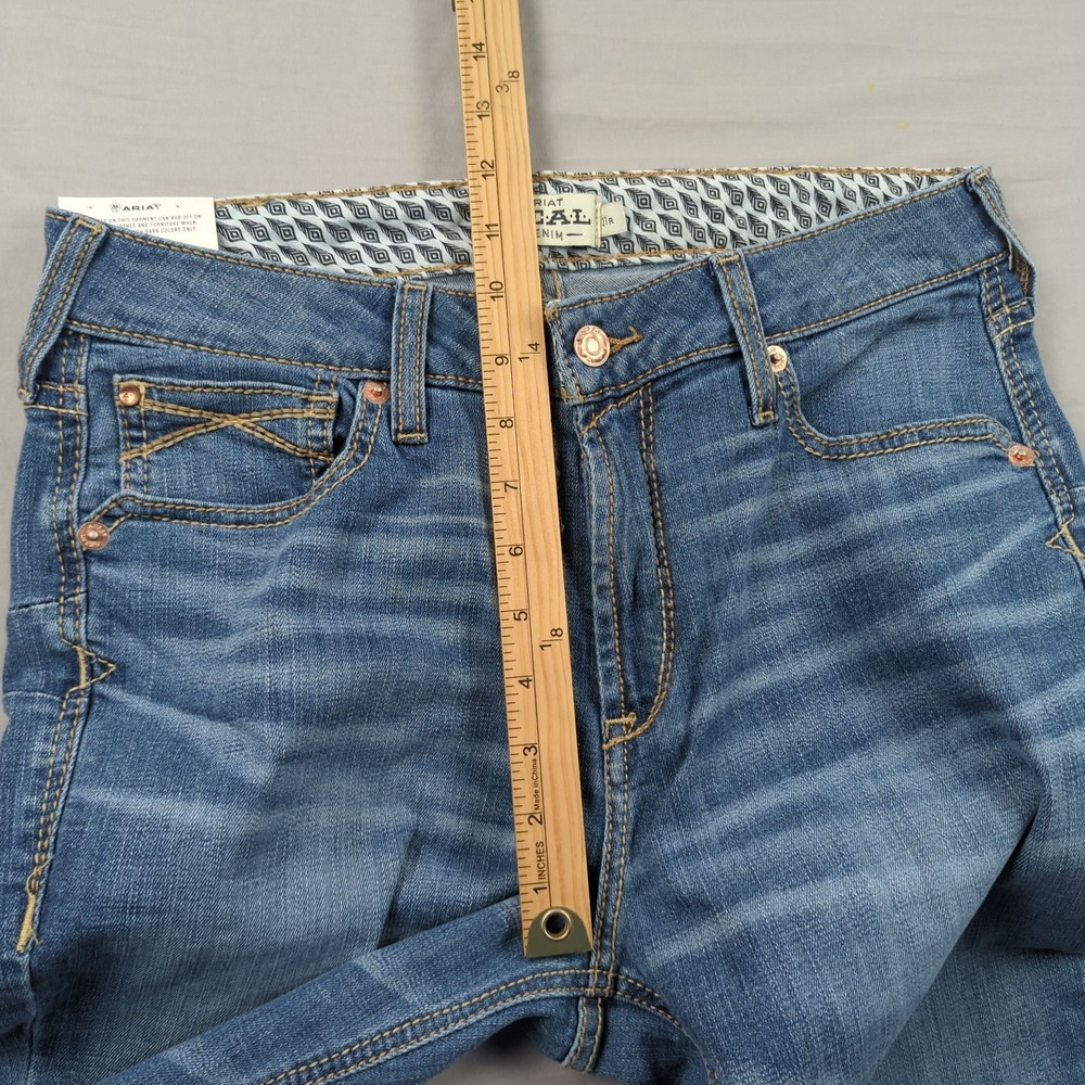 Ariat Jeans Womens 31 Blue Boot Cut Western Cowgirl Real Denim Rodeo New - Picture 8 of 16